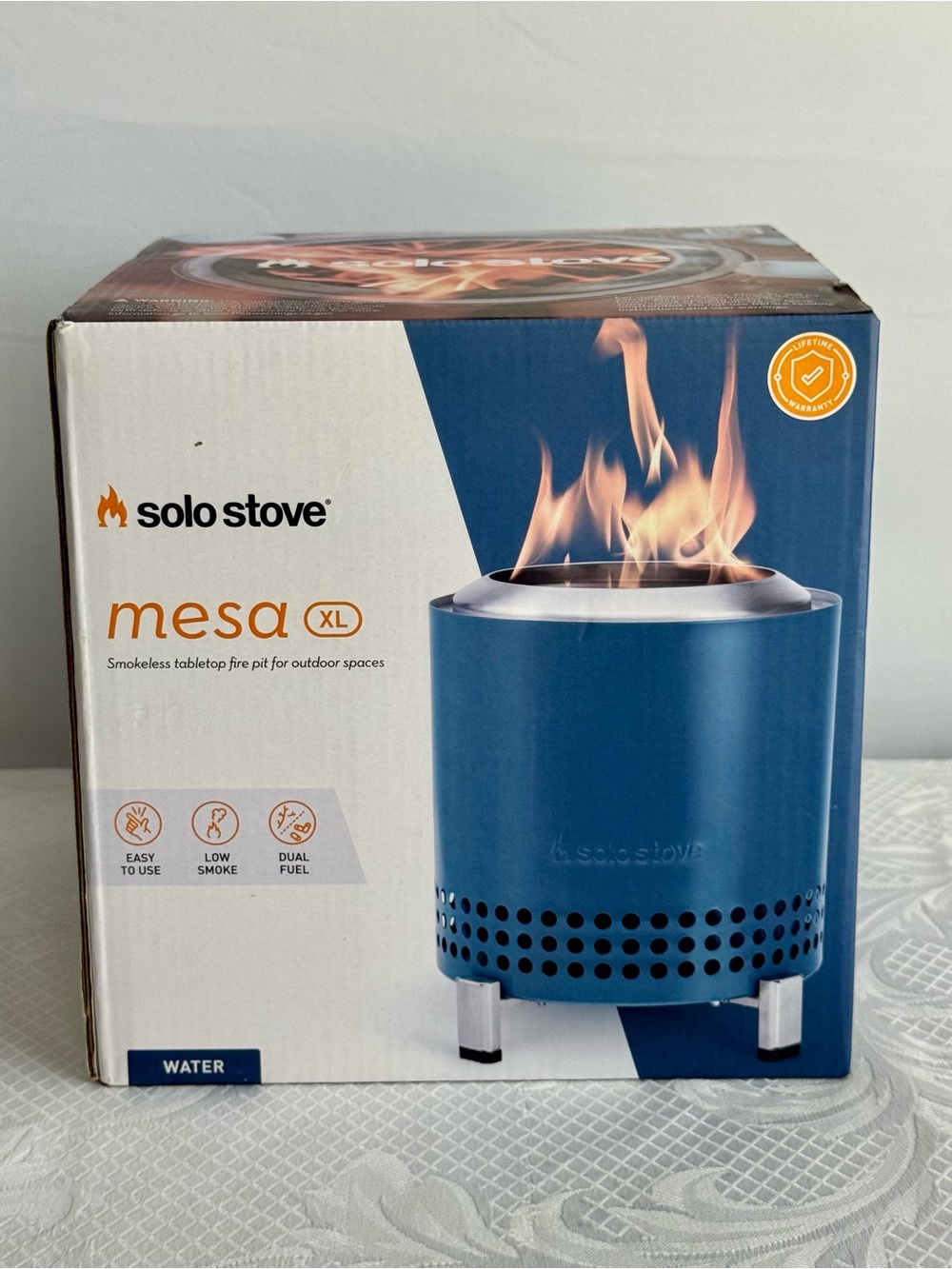 Solo Stove NIB Mesa XL Smokeless Tabletop Fire Pit - Blue